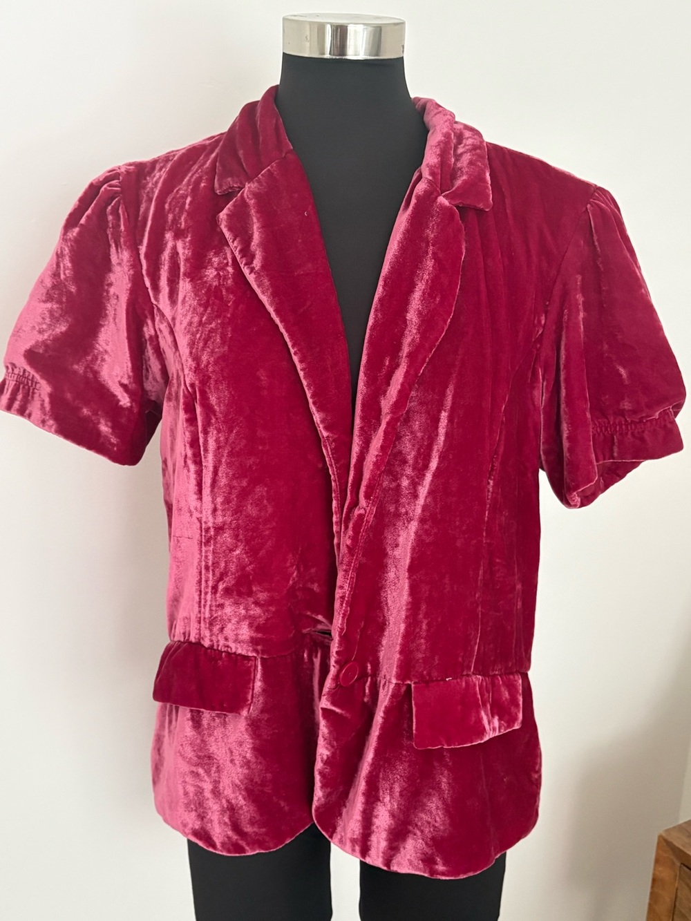 Old Navy Velvet Top - Fuchsia Pink